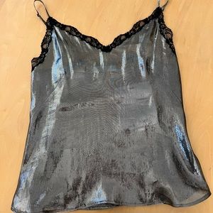 Metallic grey tank by SANDRO